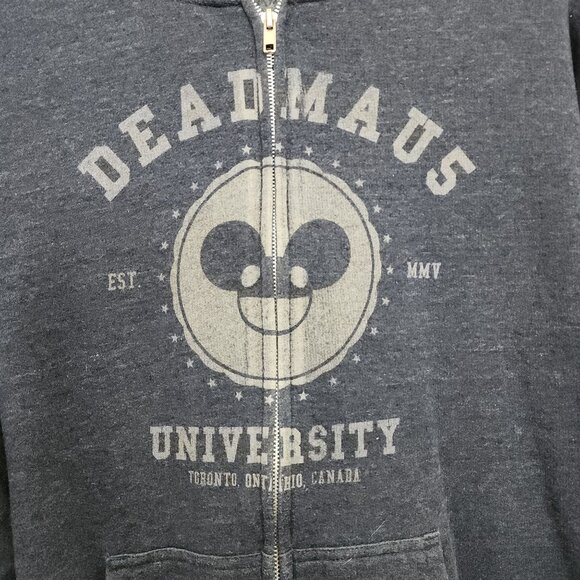 DeadMau5 University Blue Full Zip Hoodie Size L - Picture 1 of 5